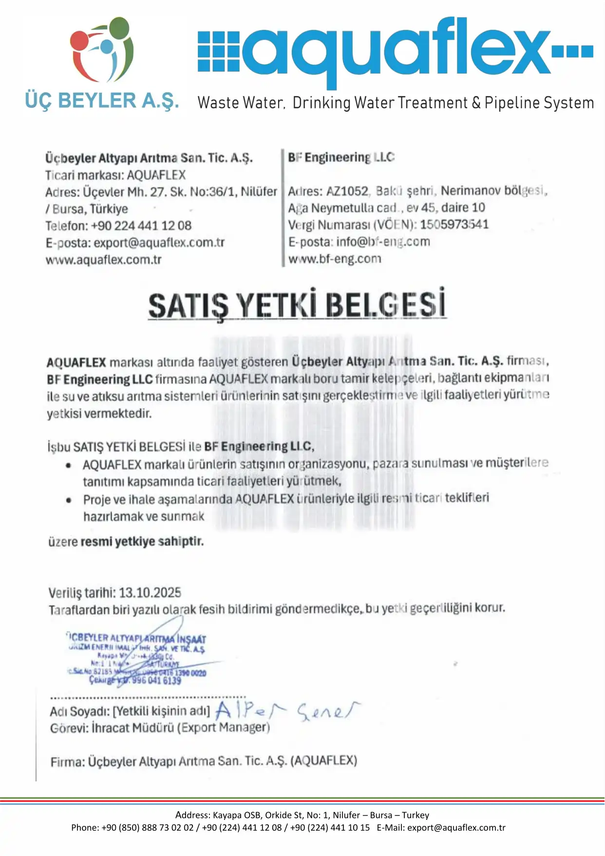 BF Engineering sertifikası 3