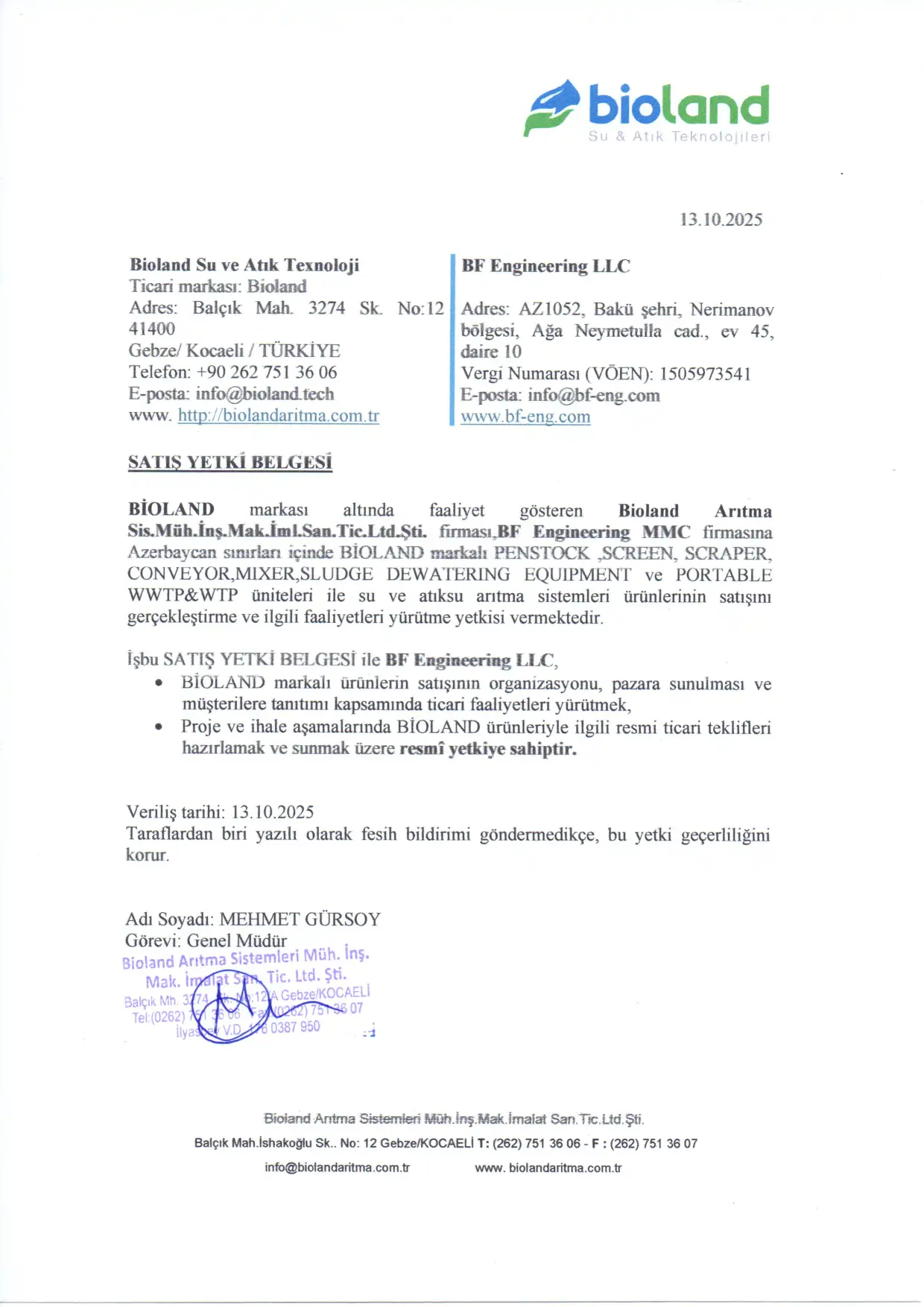 BF Engineering sertifikası 4