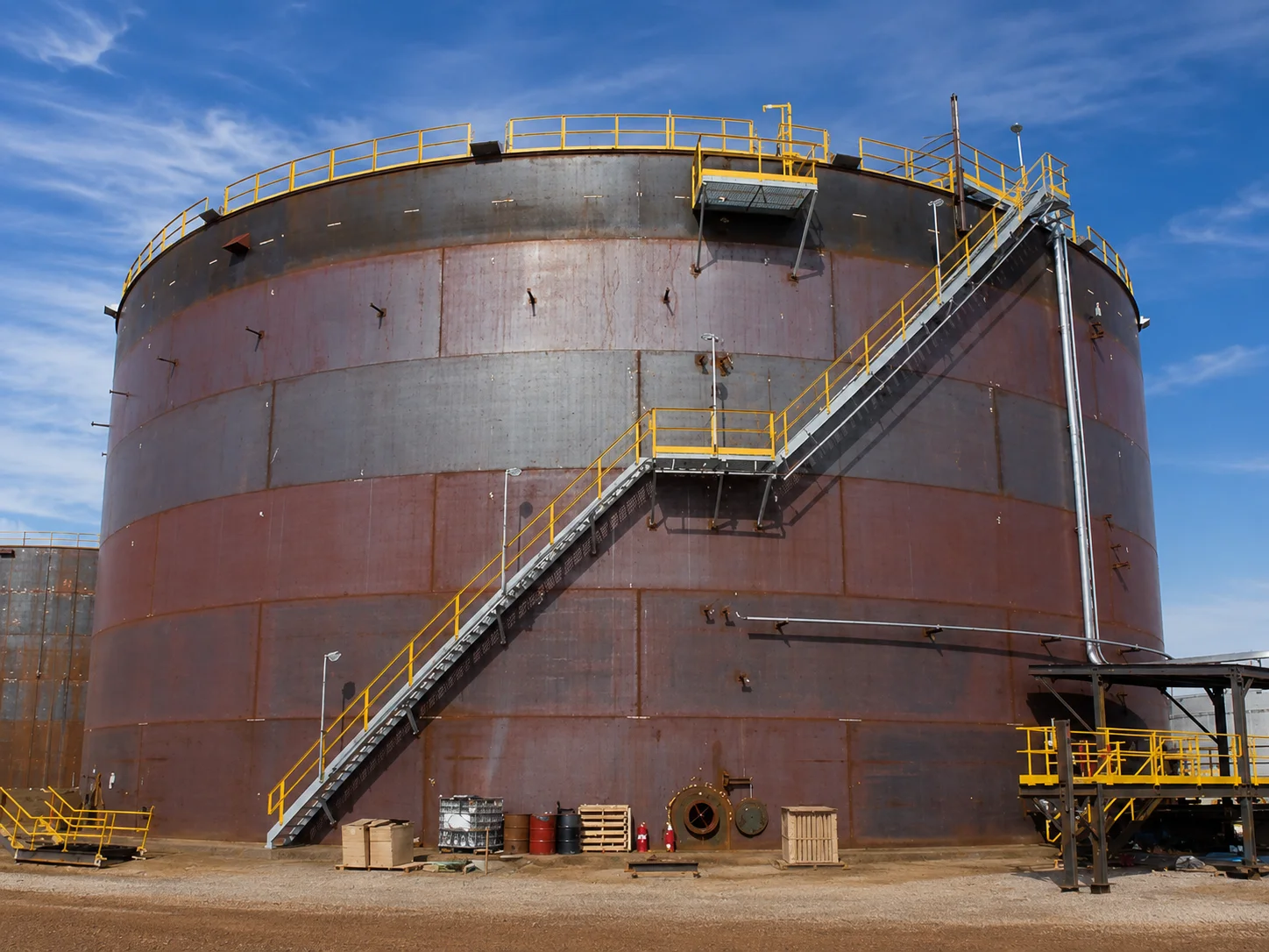 Installation of water reservoirs and technical facilities
